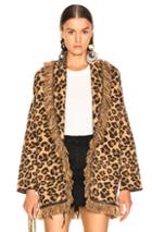 Alanui Animalier Oversized Jacquard Cardigan In Animal Print,brown,neutral