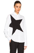 Tome Star Wide Cuff Button Down In White