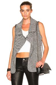 Marissa Webb Anton Herringbone Vest In Gray