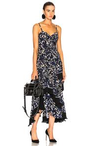 3.1 Phillip Lim Painted Dot Dress In Blue,floral