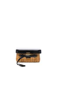 Mark Cross Grace Box Rattan Bag In Black