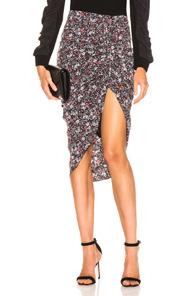 Veronica Beard Ari Skirt In Black,floral,red