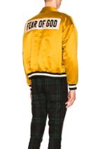 Fear Of God Satin Coaches Jacket In Yellow