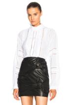 Isabel Marant Etoile Valda Lace & Cotton Blouse In White