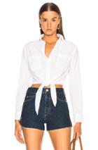 Enza Costa Front Tie Top In White