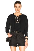 Mother Tie Up Easy Sweater In Black