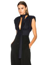 Jacquemus Blouse With Scarf In Blue
