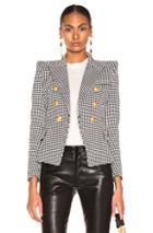 Balmain Houndstooth Jacket In Black,plaid,white