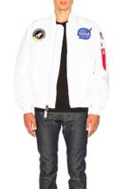 Alpha Industries Ma 1 Nasa Bomber In White