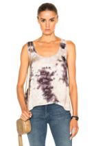 Enza Costa Loose Scoop Tank Top In Purple,ombre & Tie Dye