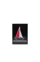 Thom Browne Embroidered Passport Holder In Black