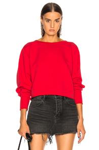 Rag & Bone/jean Cropped Pullover Sweater In Red
