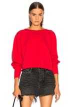 Rag & Bone/jean Cropped Pullover Sweater In Red