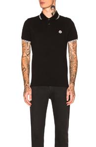 Moncler Maglia Polo In Black