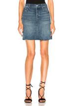 Mother Four Points Mini Fray Skirt In Blue
