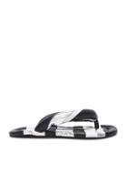 Isabel Marant Leather Eckily Sandals In Black,metallics,stripes
