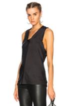 Alexander Wang Paneled Bias Tank Top In Black