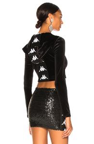 Faith Connexion Kappa Velvet Sweatshirt In Black