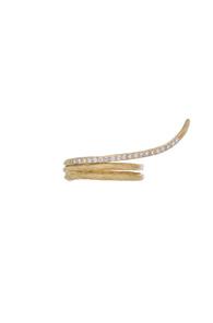Afin Atelier Large Fishtail Ring In Metallics
