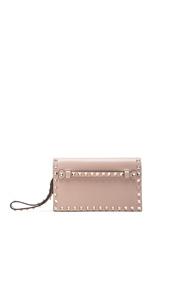 Valentino Rockstud Small Clutch In Neutrals