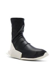 Rick Owens X Adidas Level Stretch Leather Socks In Black