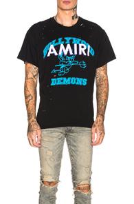 Amiri Team Graphic Tee In Black
