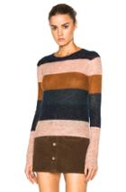 Pam & Gela Multi Stripe Sweater In Orange,blue,neutrals,stripes