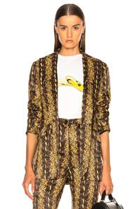 Alexachung Slim Tailored Jacket In Animal Print,yellow