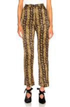 Alexachung Tailored Crop Flare Trouser In Animal Print,yellow