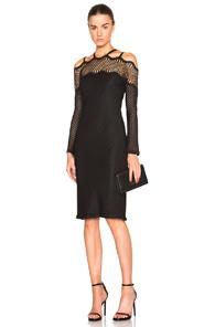 Christopher Esber Dream Catcher Long Sleeve Dress In Black