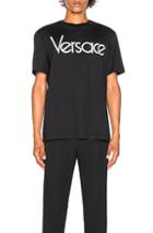 Versace Logo Tee In Black