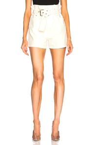 3.1 Phillip Lim Belted Paper Bag Shorts In White