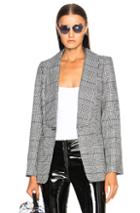Self-portrait Woven Check Blazer In Black,checkered & Plaid
