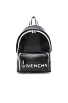 Givenchy Small Leather Graffiti Print Backpack In Black