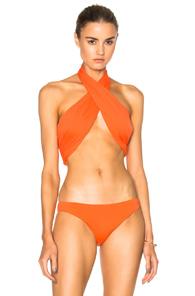 F E L L A Dylan Bikini Top In Orange