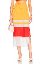 Flagpole Nadine Skirt In Orange,stripes