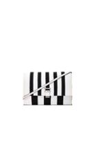 Proenza Schouler Small Knit Stripe Lunch Bag With Strap In Black,white,stripes