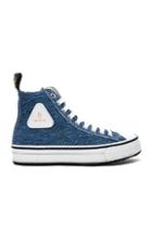 R13 Re-purposed Denim Hi-top Sneakers In Blue