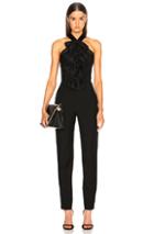 Givenchy Bow Front Cross Back Jumpsuit In Black