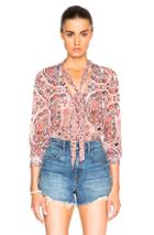 Alice + Olivia Anabel Top In Red,abstract,floral