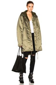 Faith Connexion Sherpa Lined Parka Jacket In Green