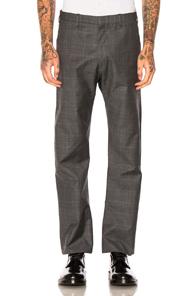 Vetements X Brioni Oversized Slim Pants In Gray,checkered & Plaid