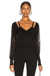 Dion Lee Layered Loop Sweater In Black