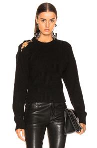 Helmut Lang Shoulder Strap Crewneck In Black