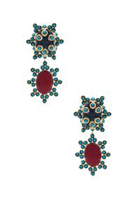 Christie Nicolaides Bettina Earrings In Metallics,blue