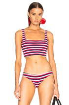 Solid & Striped Jamie Bikini Top In Multi