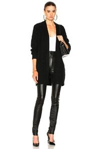 Ryan Roche Cable Cardigan In Black
