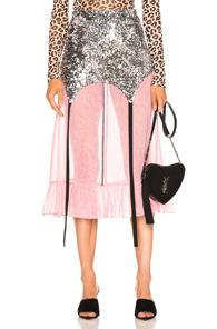 Sandy Liang Roid Skirt In Metallic,pink