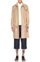 J.w. Anderson Belted Collar Coat In Neutrals