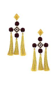 Mercedes Salazar Nazar Earrings In Red,yellow